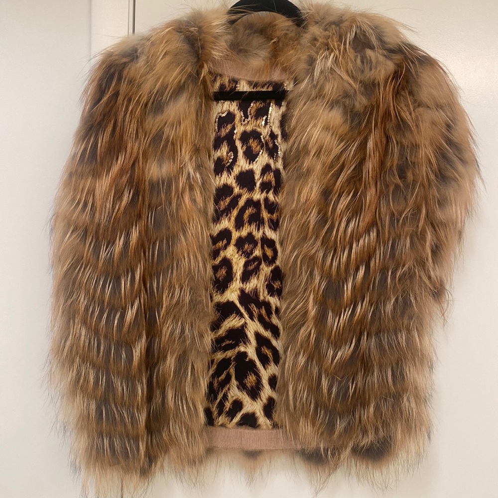 Just Cavalli arctic fox fur reversible vest, size S/M - Picture 1 of 16